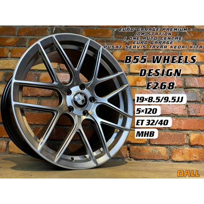 B55 DESIGN WHEELS 19INC BMW E36 E46 E90 F30 F10 M3 M4 X3 F25 E83 X4 F26 ...
