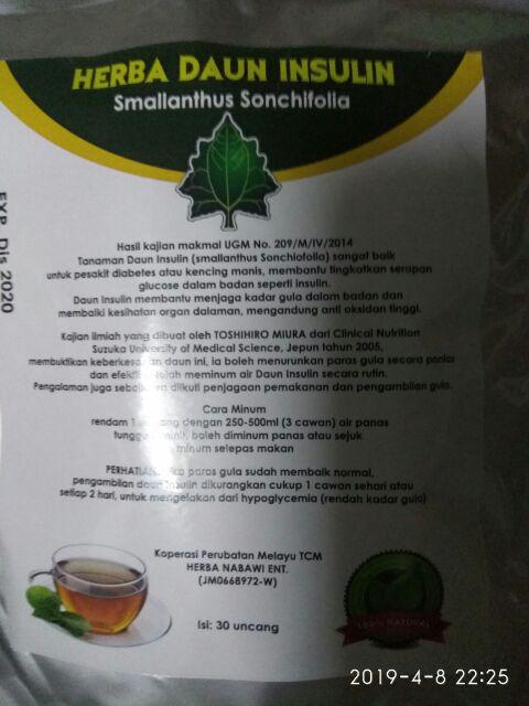 PENAWAR GULA DALAM DARAH - HERBA DAUN YAKON  Shopee Malaysia
