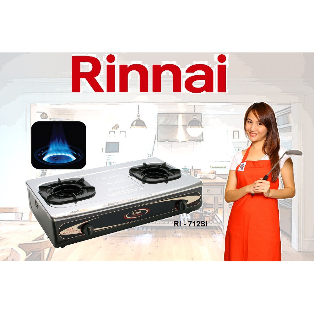 Rinnai RI712Si Table Top Double Burner Gas Stove with Safety Device