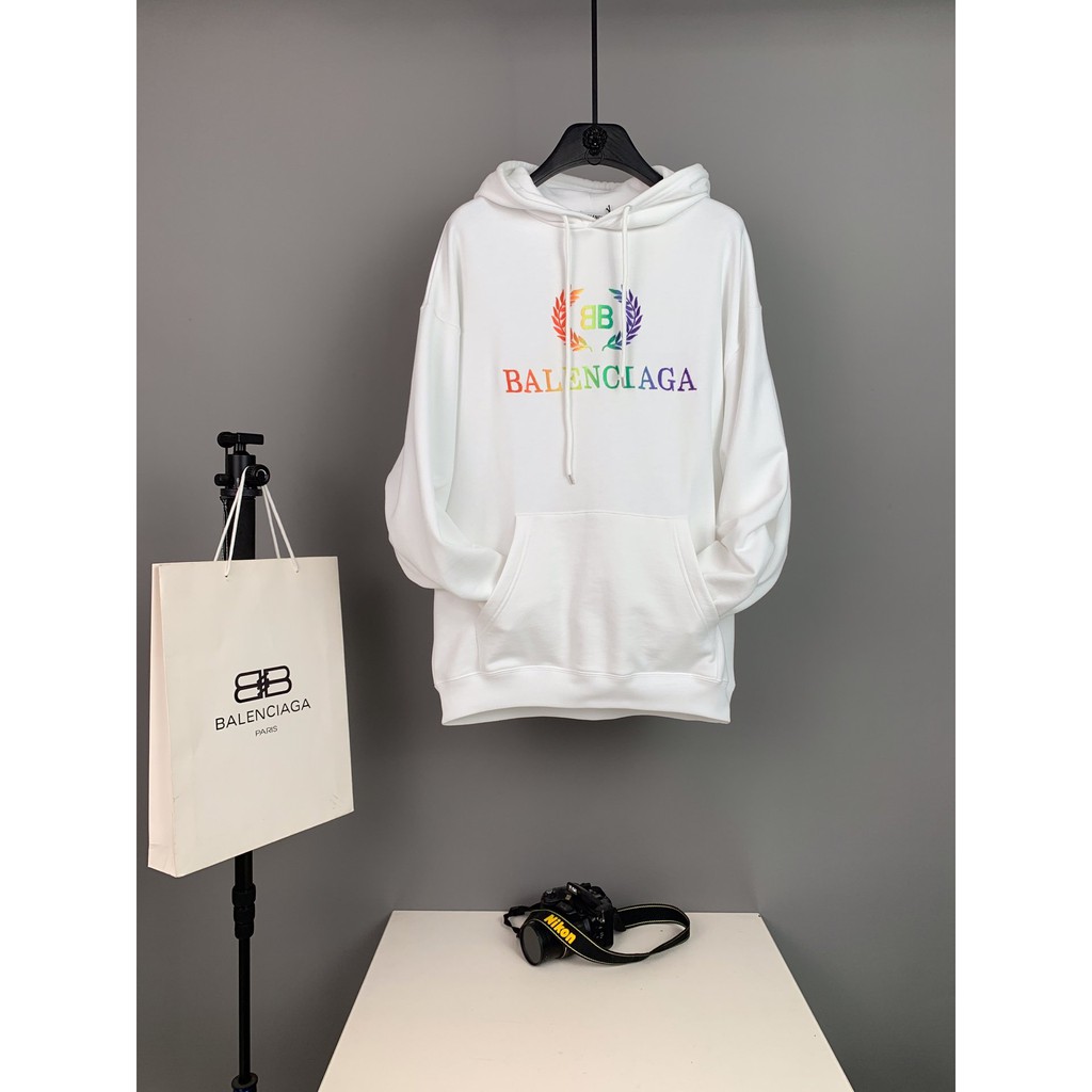 balenciaga hoodie rainbow