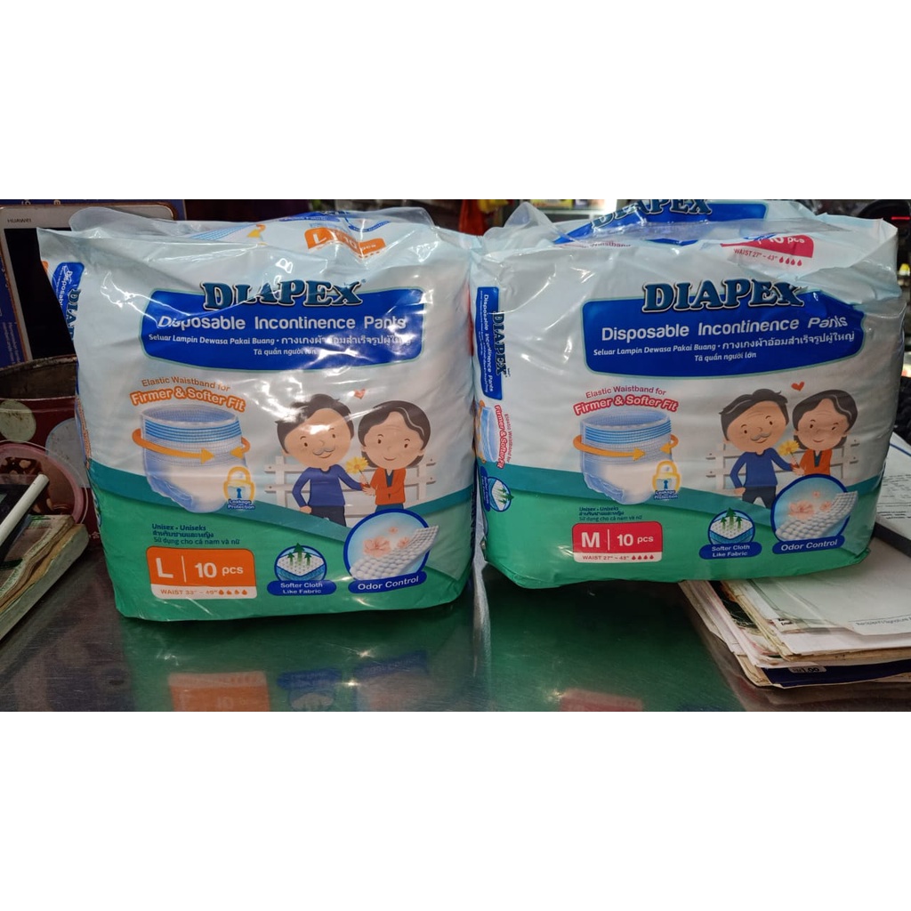 DIAPEX DISPOSABLE INCONTINENCE PANTS 10PCS Shopee Malaysia