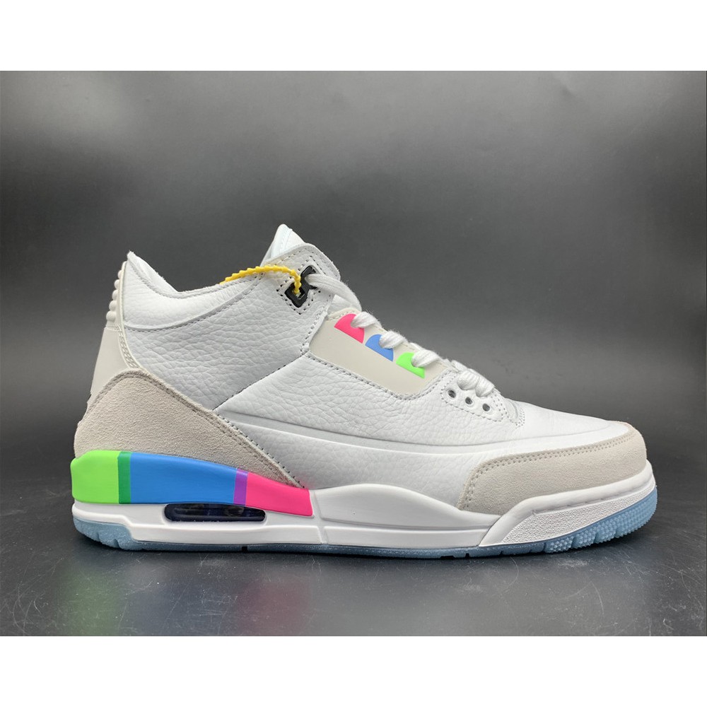 white and green jordan 3