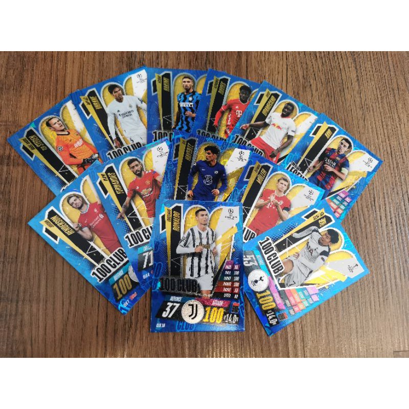 Match Attax Extra UCL 2020/21 - 100 Club (Ronaldo, Stegen...) and Hat Trick Hero Shiny Cards