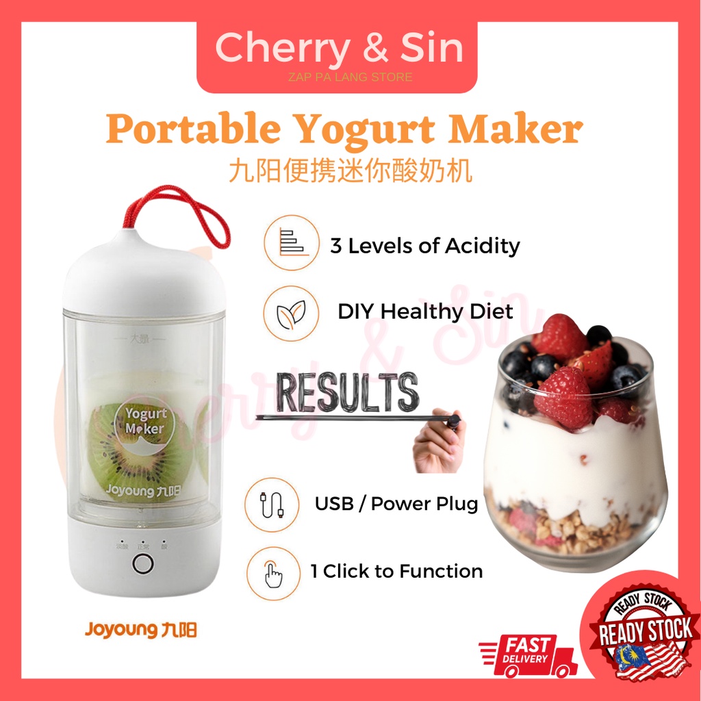 【READY STOCK】JOYOUNG DIY Portable Mini Yogurt Maker/Travel Blender/ Mesin Yogurt 九阳迷你便携奶酪酸奶机