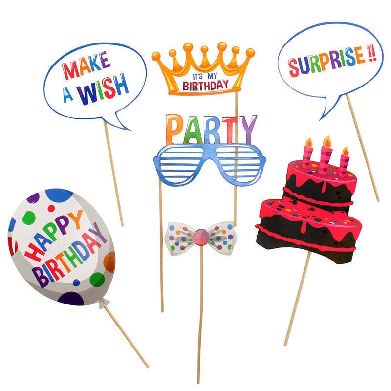 Happy Birthday Party Photo Booth Props Party Decor Selfie 16/18/21/30/40/50/60th