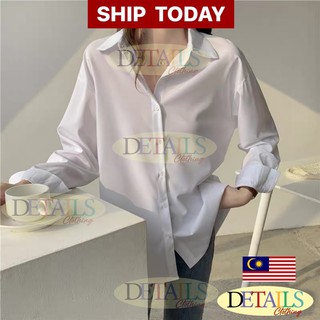 Long Sleeve White Blouse Prices And Promotions Nov 2021 Shopee Malaysia