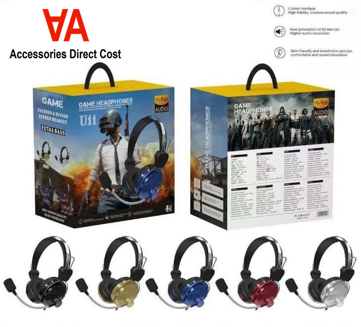 HI-Res U11 Voice Game Advanced Gaming Mobile Headset With Microphone