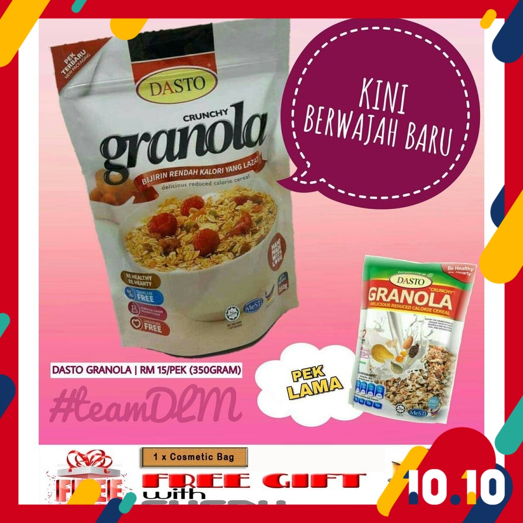 Best Selling Dasto Granola Crunchy Rich Viral Makanan Sihat Untuk Diet Borong Shopee Malaysia