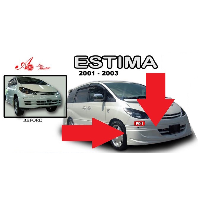 Toyota estima 2000 2001 2002 2003 2004 2005 acr30 AM FRONT SKIRT LIP