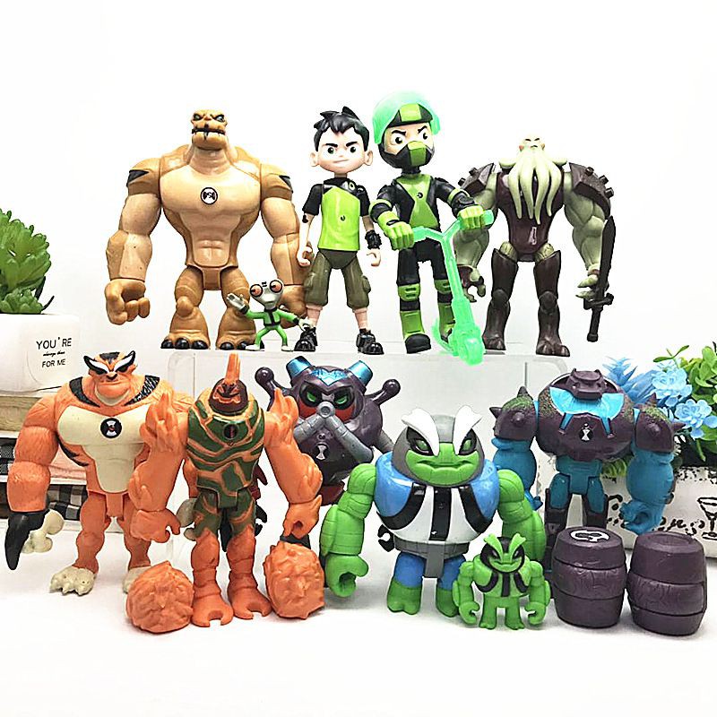 Details about   Ben 10 Action Figures Tennyson Four Arms Heatblast Cake Toppers Toy 11 PCS Set 