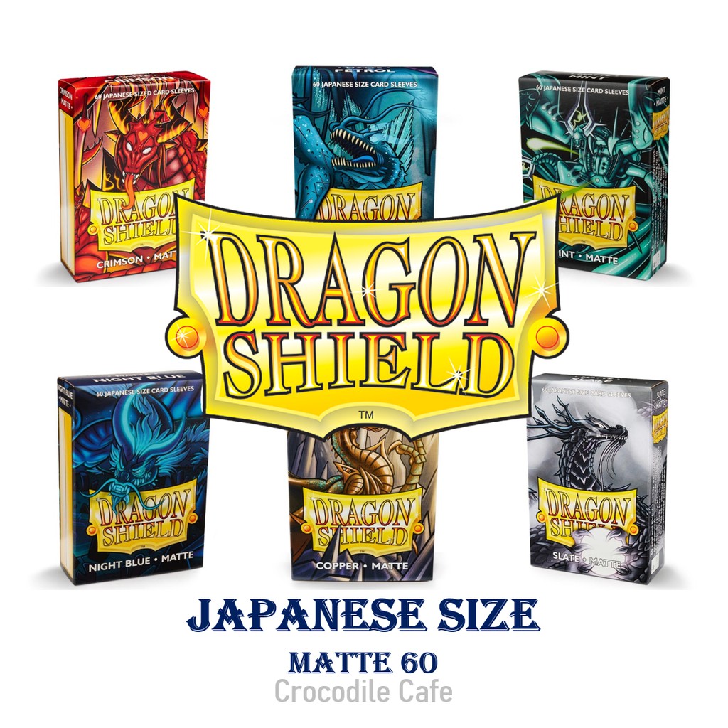 Dragon Shield Slate Matte 60 Japanese Size Card Sleeves perfekt für Yu-Gi-Oh! 