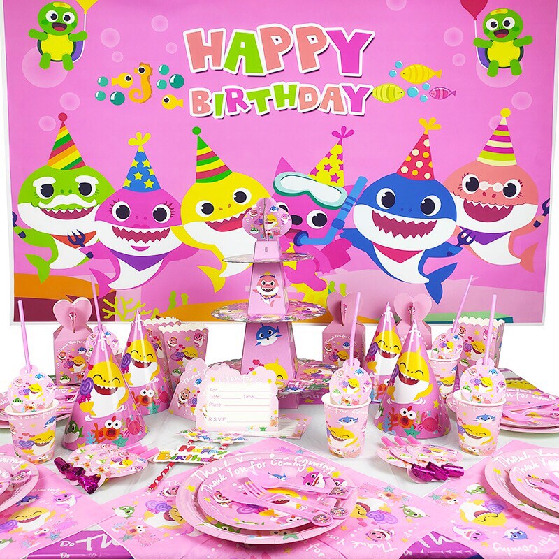 Buy Ready Stock Pino Baby Shark Birthday Decoration Set Party Decoration Seetracker Malaysia