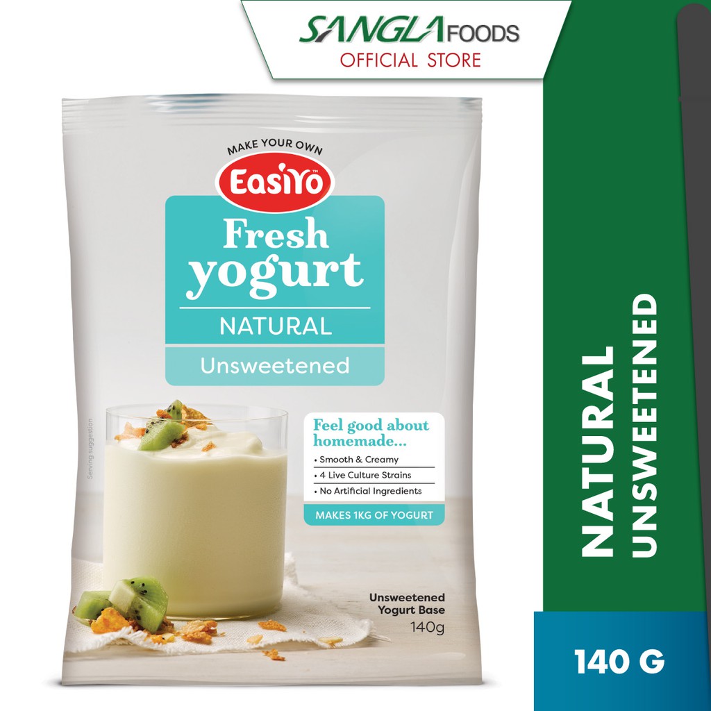EasiYo Yogurt Powder Natural Unsweetened (140g/1kg) Halal Certified