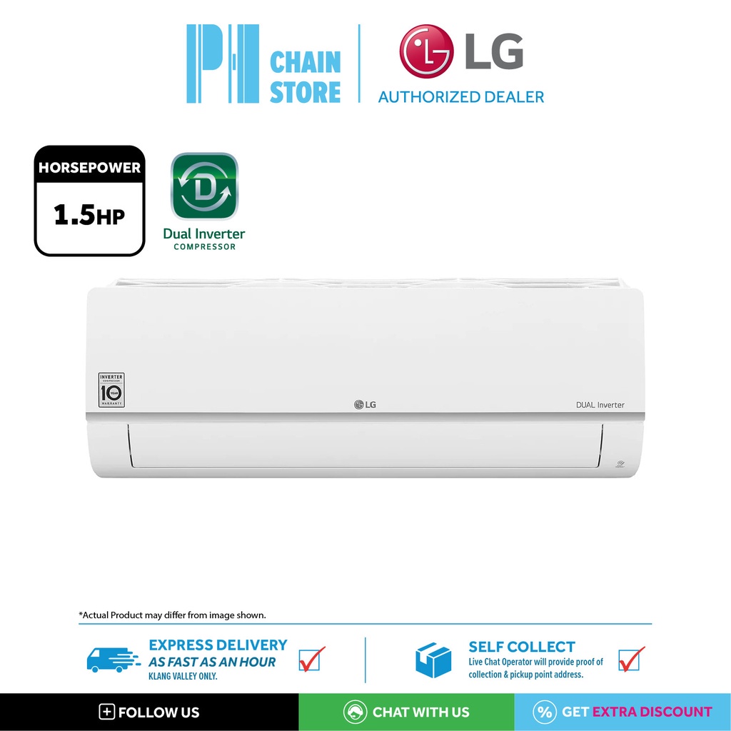 (DELIVERY FOR KL & SGR ONLY) LG S3-Q12JA3WA 1.5HP DUAL INVERTER DELUXE ...