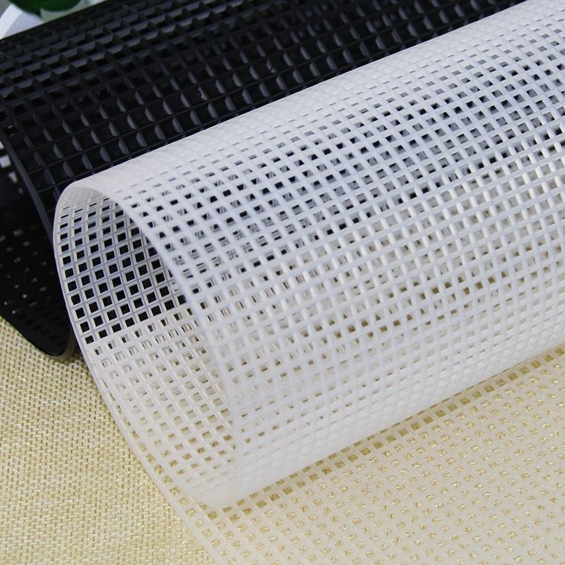 50*33cm PLASTIC CANVAS MESH SMALL BIG HOLE 2.5mm 4mm DIY BAG CROCHET