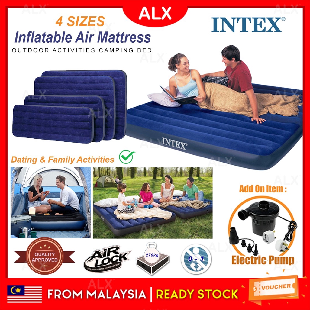Alx Intex 4 Sizes Comfort Plush Inflatable Bed Air Mattress
