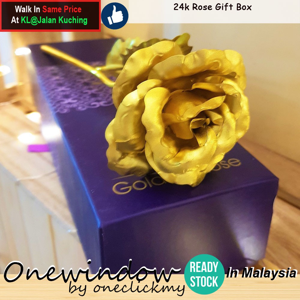 [ READY STOCK ]In Malaysia 2020 Valentine's Day 24k Rose Gift Box/24K金箔玫瑰花