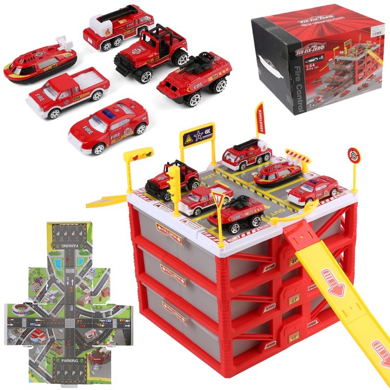 Fire truck parking house