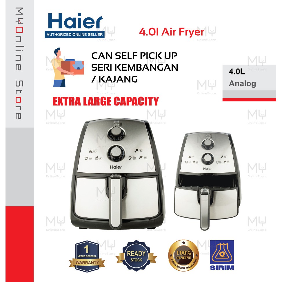 HaierAir Fryer Analog 4.0L HAAF40 Extra Large (1 Year Warranty) Shopee Malaysia