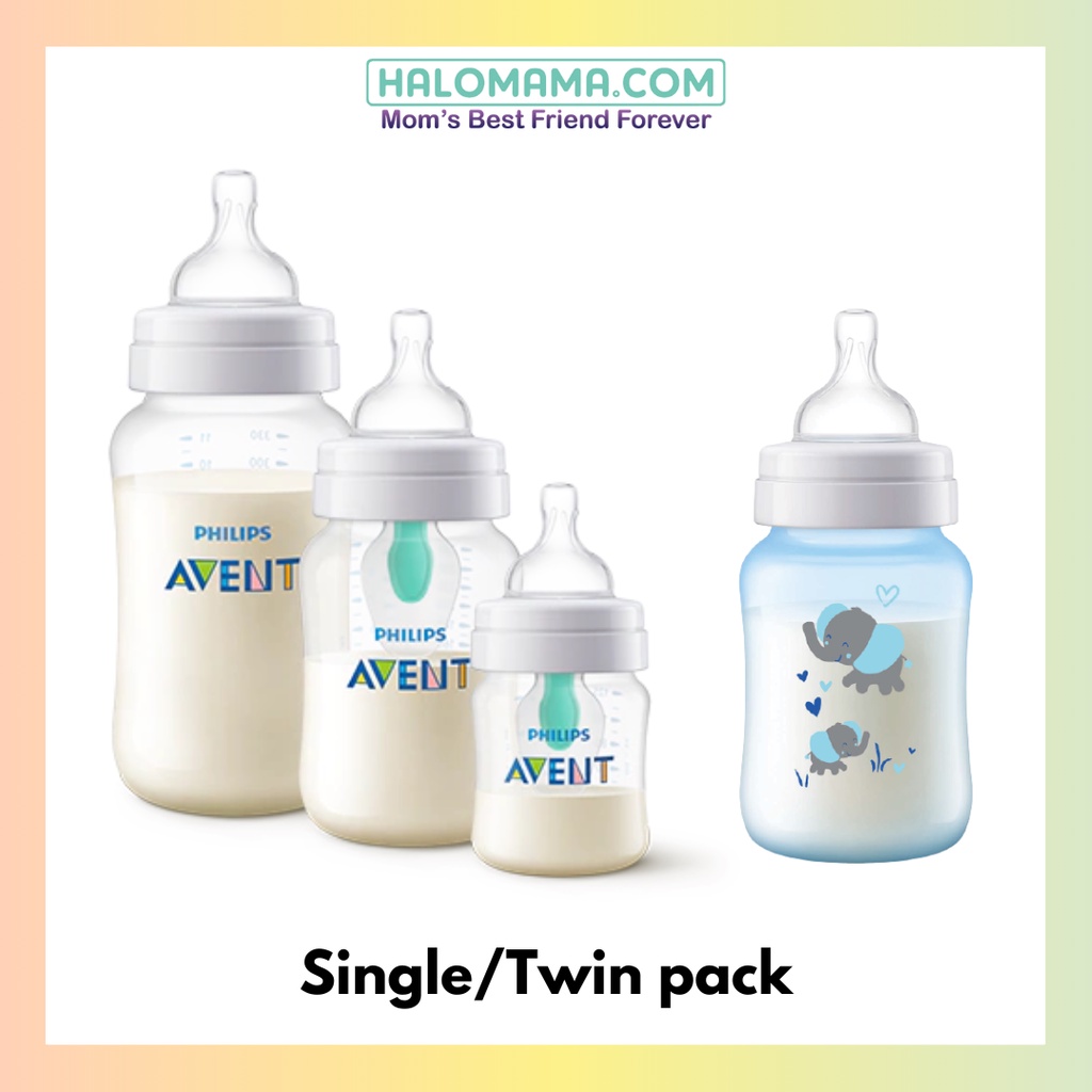 Philips Avent Anti Colic Bottle 125ml 260ml Single Twin Halomama