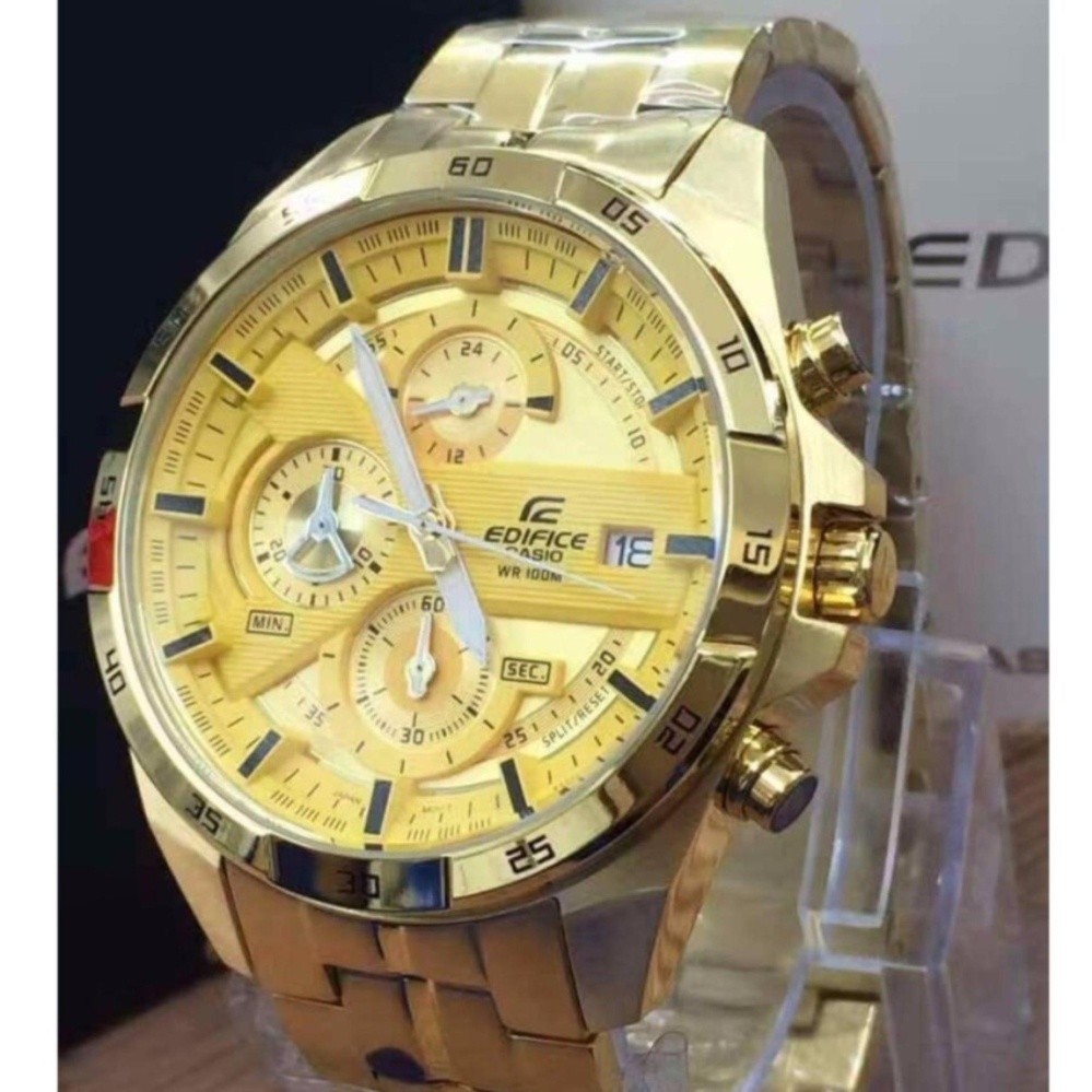 casio edifice wr100m gold