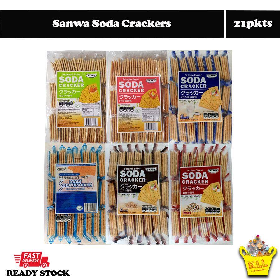 Sanwa Soda Crackers (Saltine, Original, Sesame, Grain, Seaweed & Tomato
