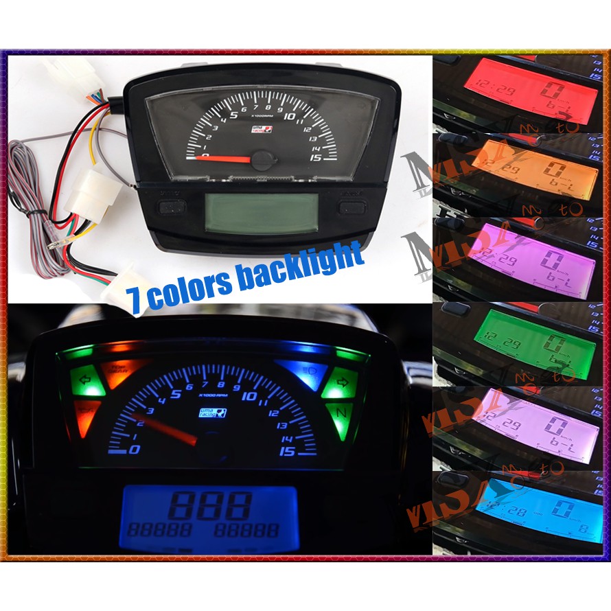 Msxmoto Motorcycle 7 Colors Dream Meter Honda Ex5 Meter Dream Cop Uma Digital Meter Electronic Speed Digital Display Shopee Malaysia