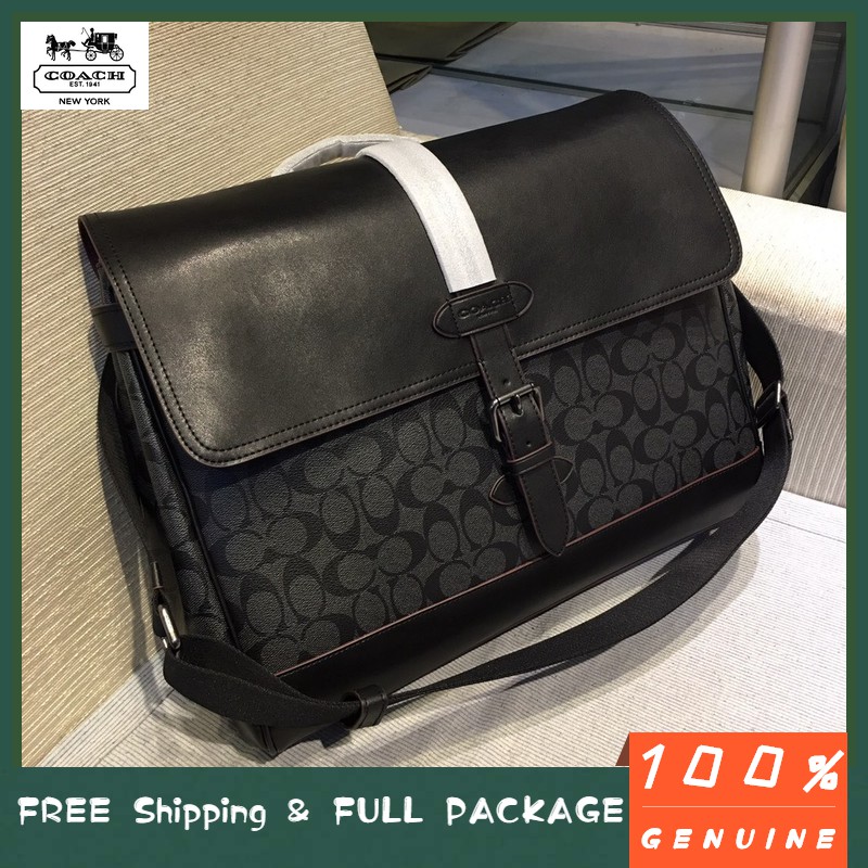 COACH new men's bag F50051 men's Messenger bag Document handbag | Shopee  Malaysia