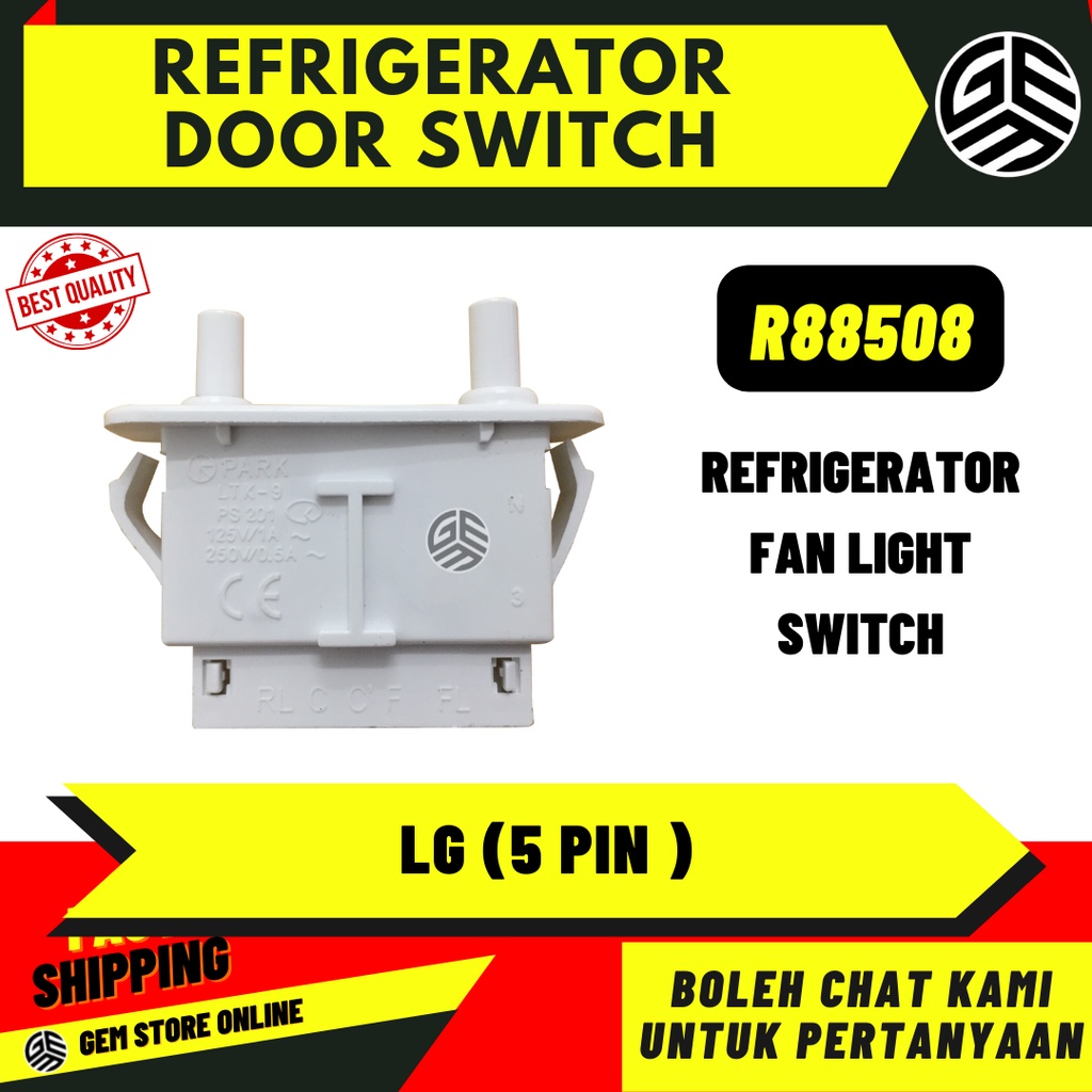 LG Refrigerator Freezer Door Switch Fan Light Switch Peti Sejuk Suis