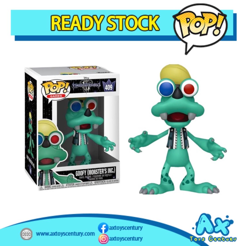 Funko Pop! Games: Kingdom Hearts - Goofy Monster's Inc. #409 100% Genuine