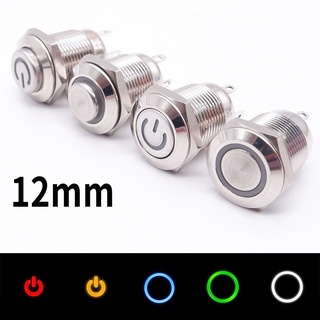 Mm Metal Push Button Switches Illuminated Waterproof Flat Head High