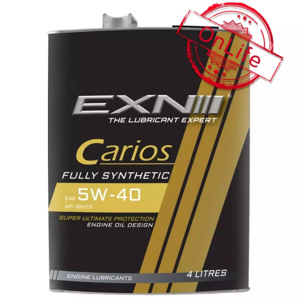 EXN CARIOS SAE 5W40 FULLY SYNTHETIC 4L API SN/CF Shopee Malaysia