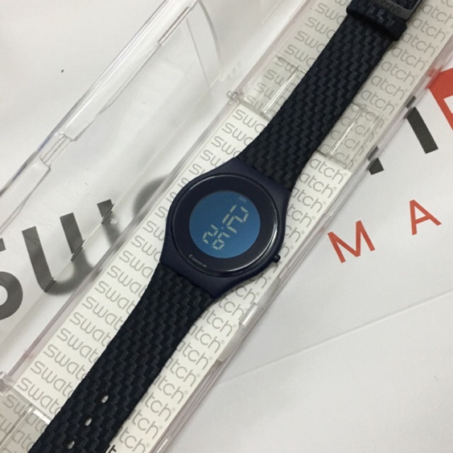 swatch led watch