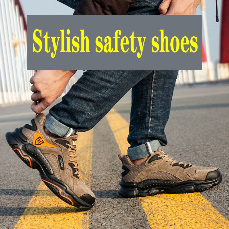 Work Shoes for Men and Women Mens Safety Shoes Steel Toe Working Safety Shoes For Men Fashion Hiking Sneaker 
