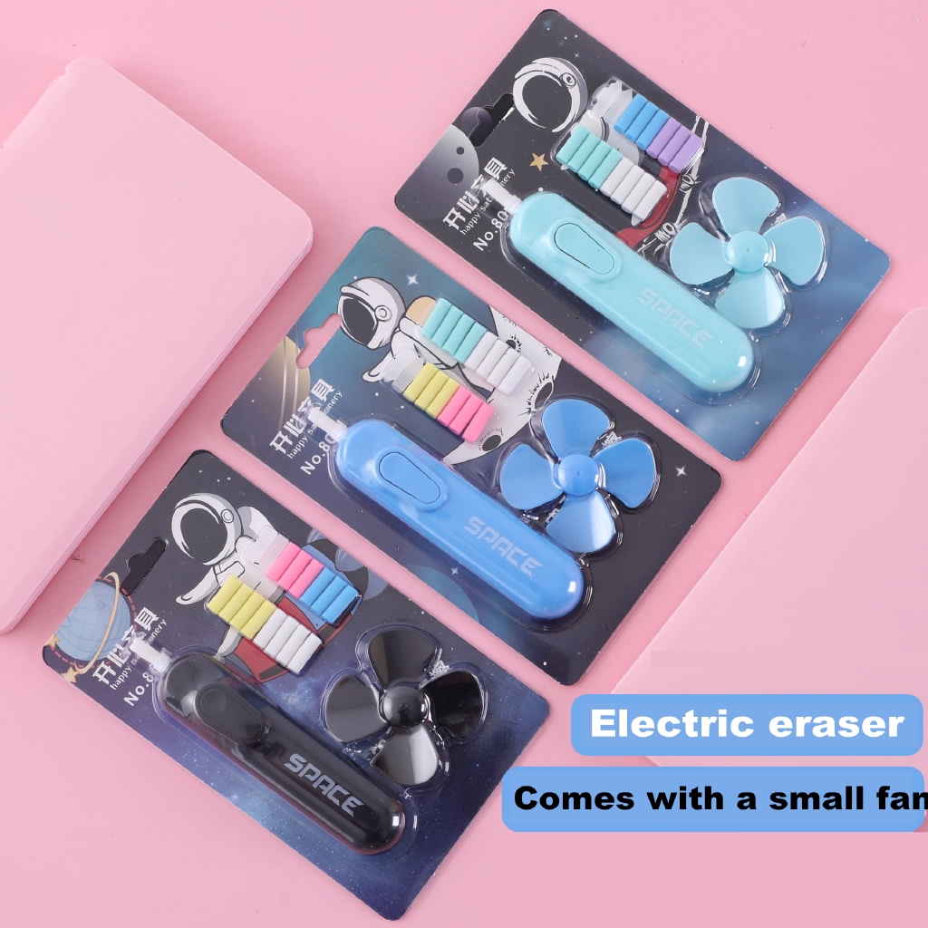 Electric Eraser Automatic Electric Fan Eraser Drawing Sketch Stationery