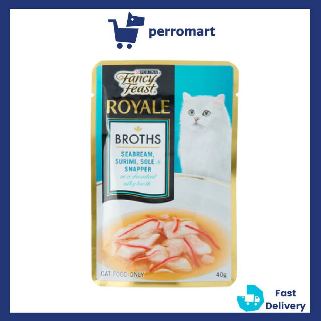 Fancy Feast Royale Bream Surimi Sole Snapper Broth Cat Wet Food (40g