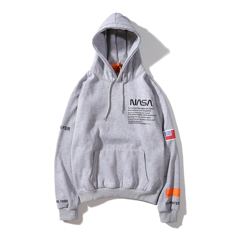 nasa hoodie with flags