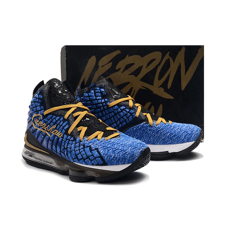 blue and gold lebrons