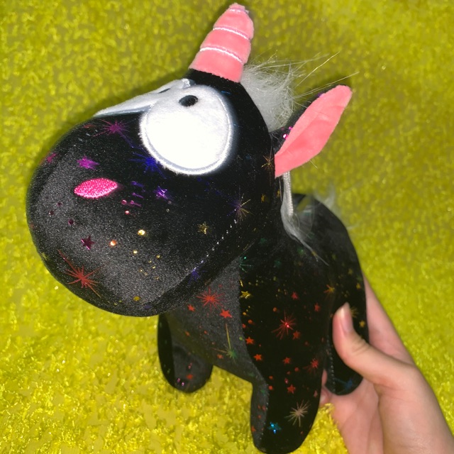 black unicorn stuffed animal