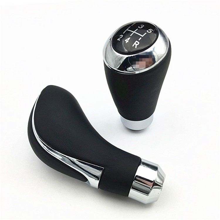 Universal Car Leather Aluminum Manual Gear Stick Gearstick Shifter 