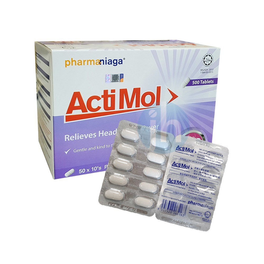 Pharmaniaga Actimol Paracetamol 650mg - 50 X 10's | Shopee Malaysia