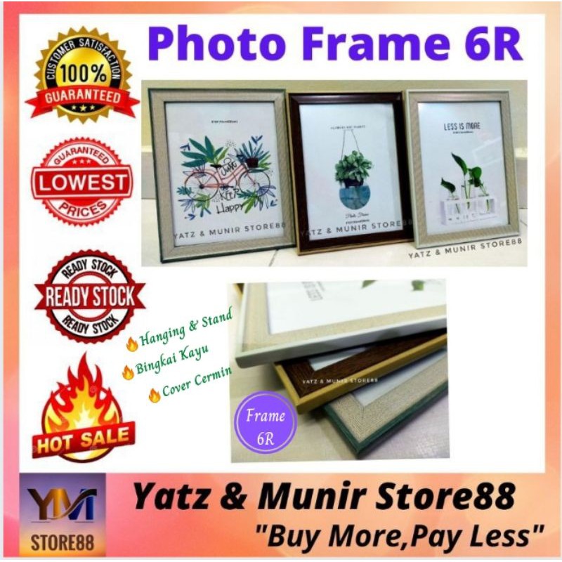 Hot Sale Photo Frame 6r 6 X8 Frame Gambar 6r Cantik Murah Ready Stock O Shopee Malaysia