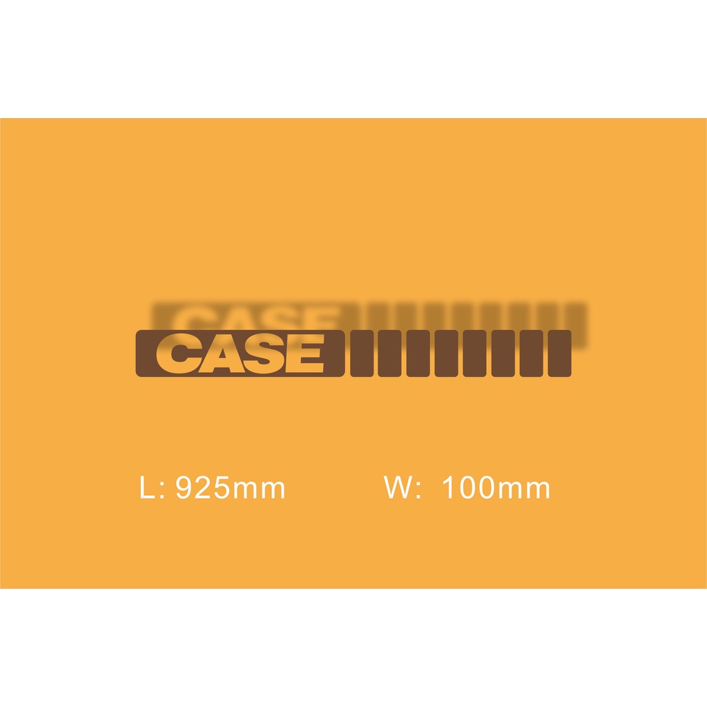 Backhoe Loader Case 580 K / Super K Backboard Sticker. 7 colors chooses