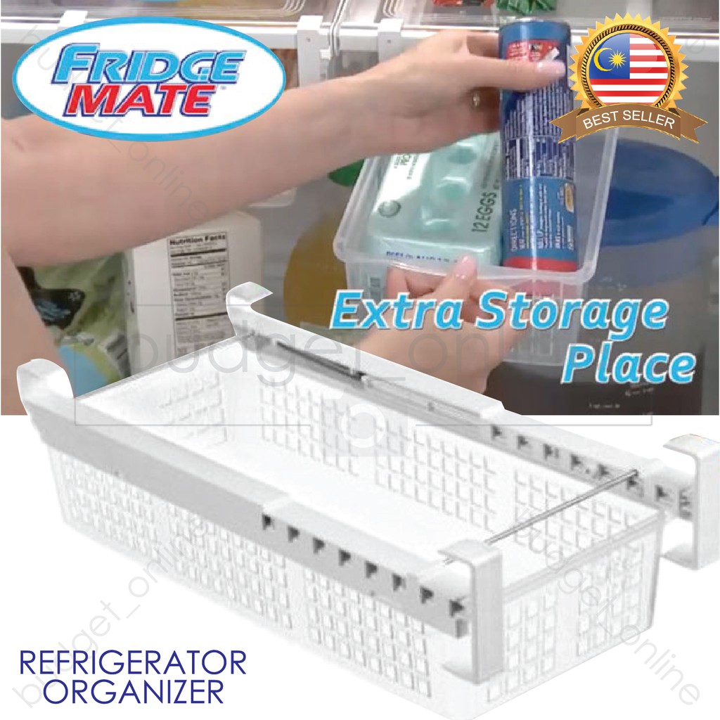 Fridge Mate Refrigerator Pull Out Drawer Space Saving Organise
