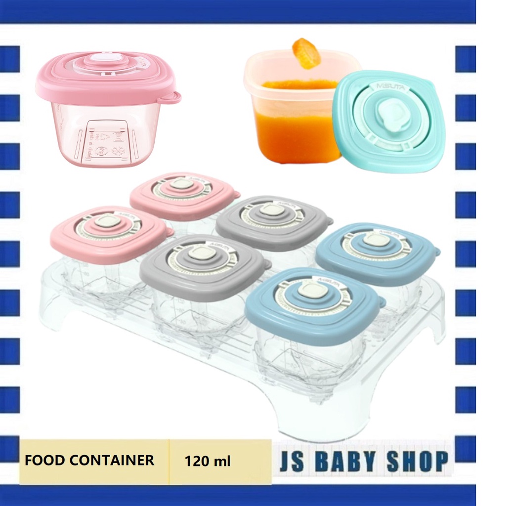 Misuta Baby Vacuum Food Container Frozen Storage Box Snack Container Seal Storage Box 120ml