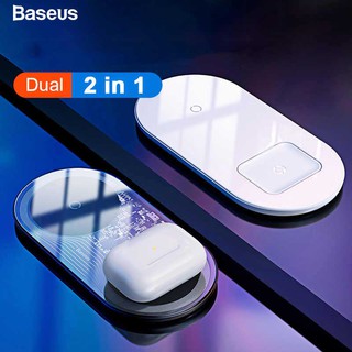 Baseus Simple 2in1 18w Max Transparent Special Edition Phones Wireless Charger Pods For Iphone Samsung Shopee Malaysia