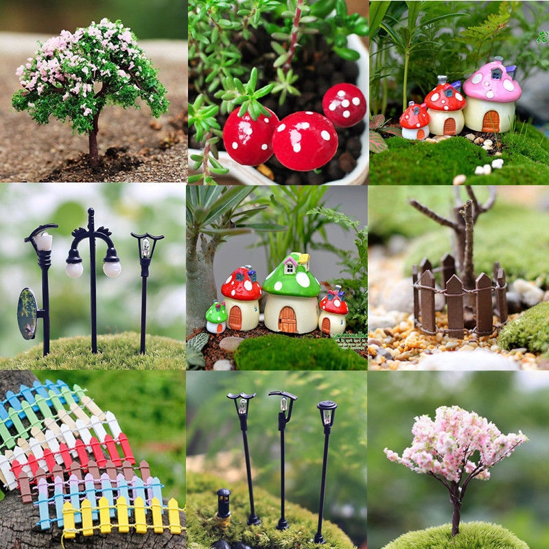 YIXUAN Different Flower Fairy Ornaments Miniature Figurine Garden Ornament Plant Pot Craft Dollhouse Decoration 