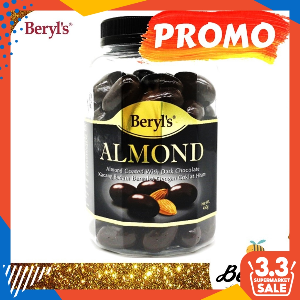 Beryls Almond Coated with Dark Chocolate 450g [Halal ...