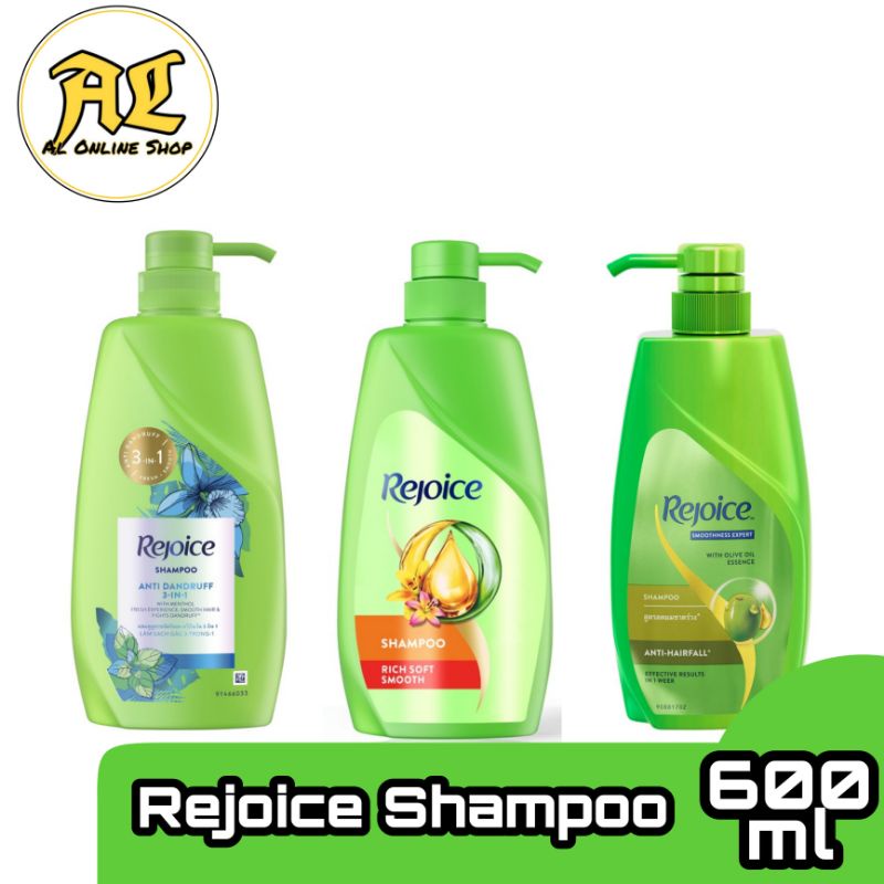 Rejoice Shampoo 600ml Mfg 2/22 (Anti Dandruff 3 in 1 / Rich Soft smooth