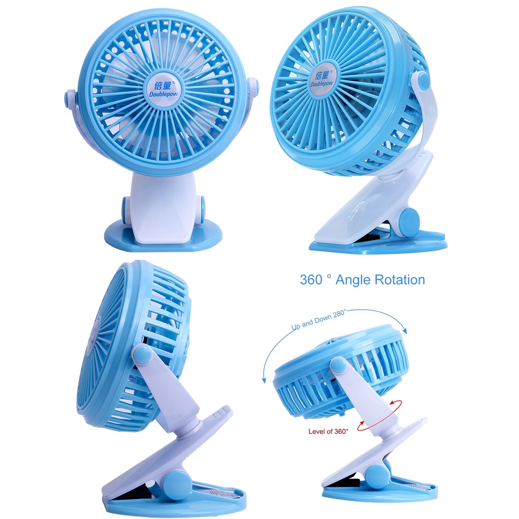 Portable Rechargeable USB Clip Fan, USB Desk Fan, Mini Fan / Kipas USB